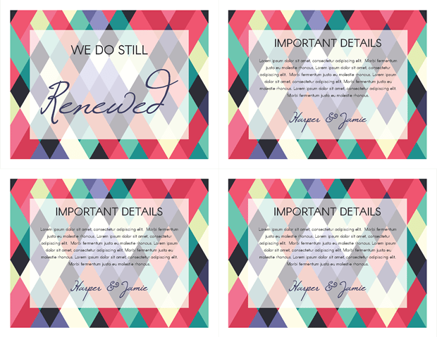 Important Details Card - Photo Prop