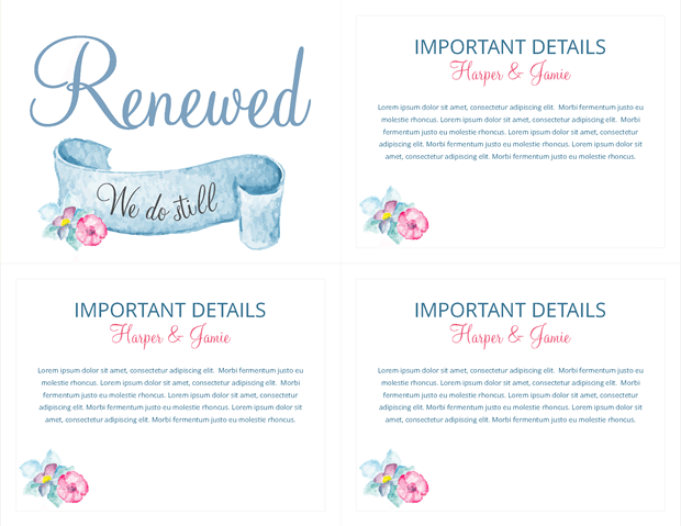 Important Details Card - Photo Prop
