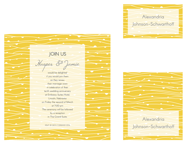 square invitation - table cards - escort cards