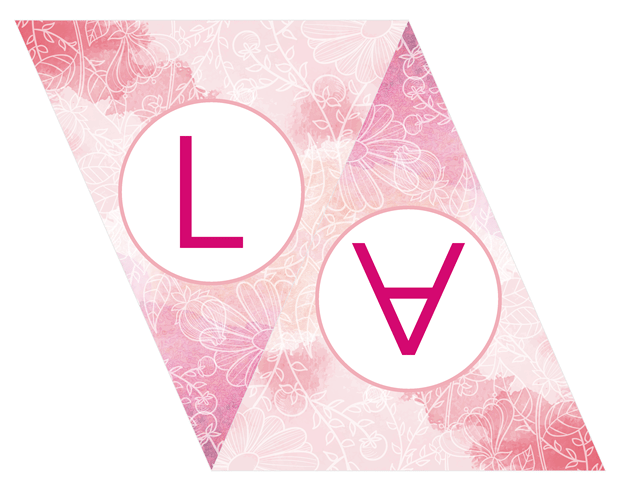 Pennants - Pink and Purple Watercolor Sketch