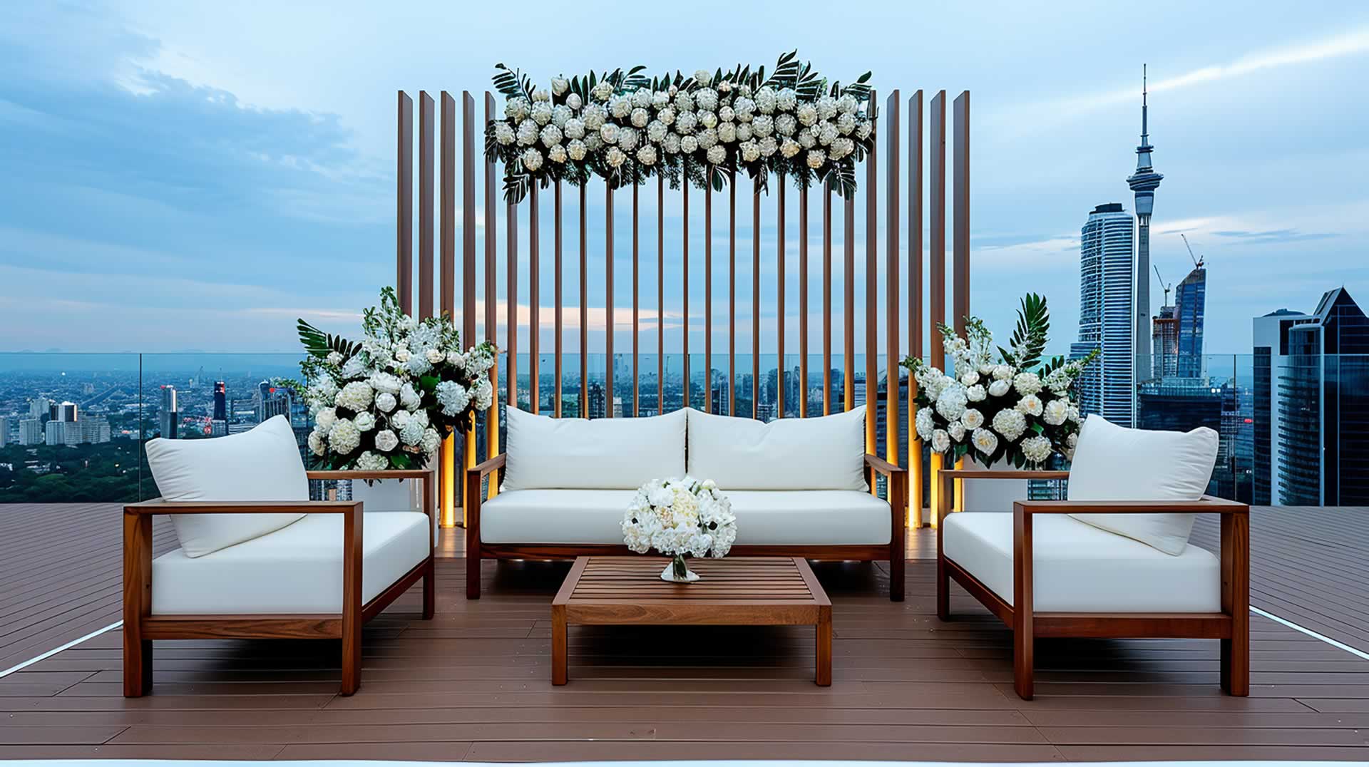Rooftop Terraces with Skyline Views - A perfect top city venue for a vow renewal